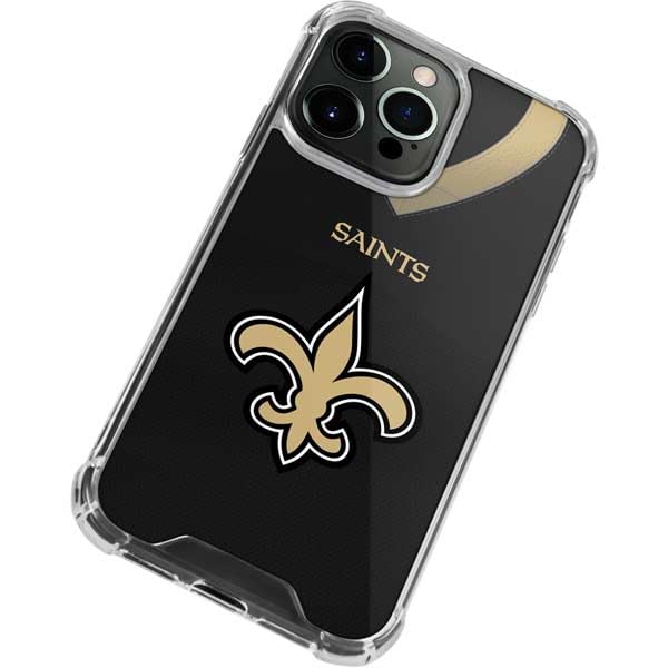 Skinit Clear Phone Case Compatible with iPhone 13 Pro Max - Officially Licensed NFL New Orleans Saints Team Jersey Design
