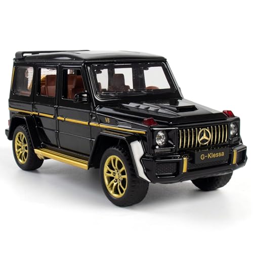 Image of 1:32 Scale Mercedes AMG G63 Toy Car | Metal Pullback Diecast Car for Kids with Openable Doors, Sound, Light Effects Toy for Car Enthusiasts (Color As Per Available), Black