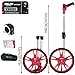Measuring Wheel in Feet and Inches, Measuring Wheel Telescopic Measure Wheel, Folding Kickstand with One key to Zero, Kickstand, Starting Point Arrow (Large + Waterproof Bag)