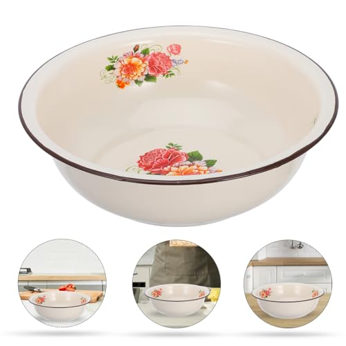 Vaso esmaltado vintage grande para mezclar 30 cm miniatura 4