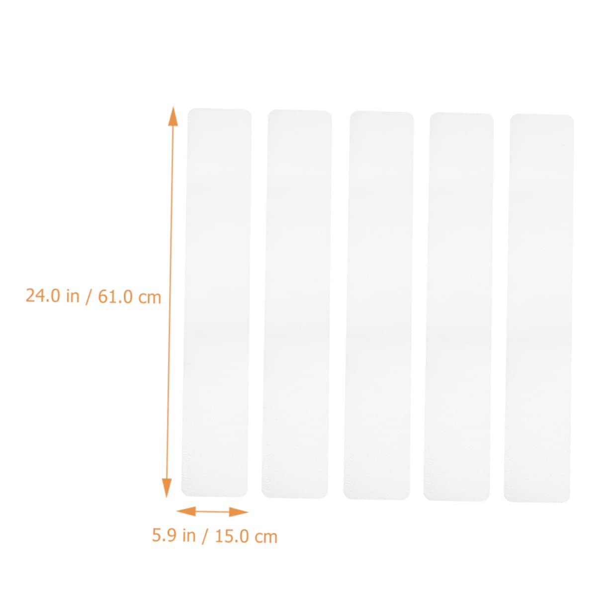 Veemoon 10pcs Bathtub Floor Strips Non-Skid Shower Adhesive Tapes Safety Stickers for Slippery Peva Material Easy Installation