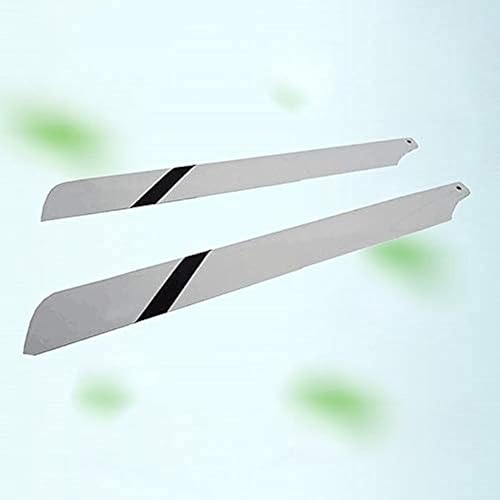 Miniatura 4 de jojomis Cuchillas de rotor principal de fibra de vidrio universal de 12.795 in para Trex 450 Series RC Helicóptero - Amarillo y Negro