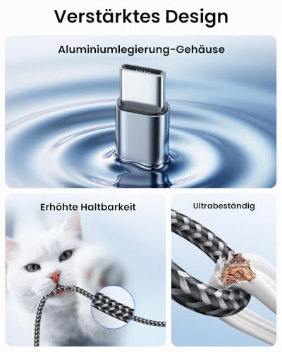 RAVIAD Multi Ladekabel für Apple Watch Ladegerät, USB C, Lightning 1.2M – Ansicht 5