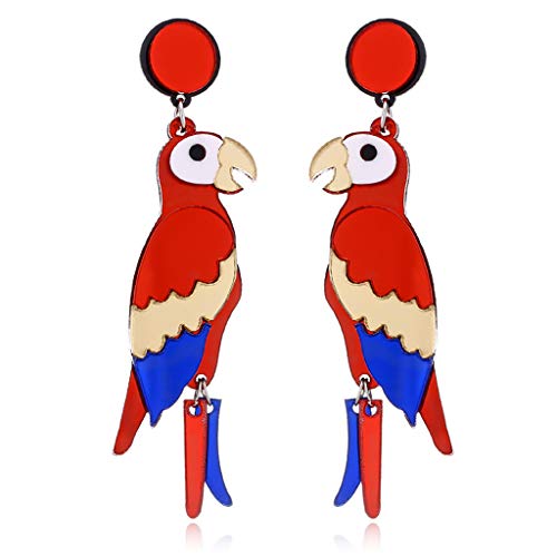 GUMEI Pendientes de Gota de pájaro Loro acrílico Brillante a la Moda para Mujer, joyería de Moda Cover