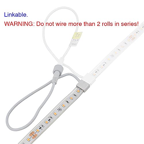 Cinta LED flexible blanca cálida 32.8 ft 24V 48W miniatura 3