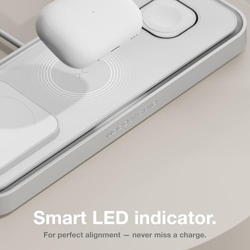 Image of NOCO XGrid XDP3: 3-in-1 Wireless Charging Pad - Charging Station for iPhone, Apple Watch, and AirPods - MagSafe Compatible, Qi2 Certified - Includes 45W USB-C Wall Charger and 6.5-Foot USB-C Cable