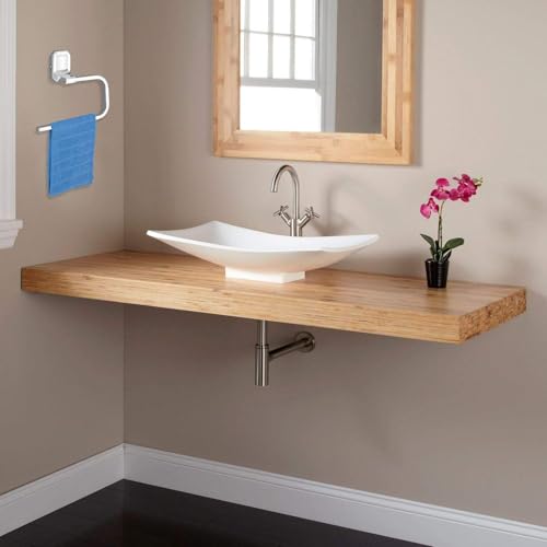Image of Plantex (Primax) 304 Grade Stainless Steel Wash Basin Towel Holder /Hand Napkin Hanger /Towel Ring for Kitchen /Bathroom Accessories - Cute (Chrome)
