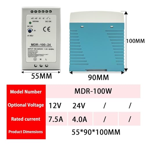 Transformateur rail DIN 24V MDR-100 de haute précision électrique - 4