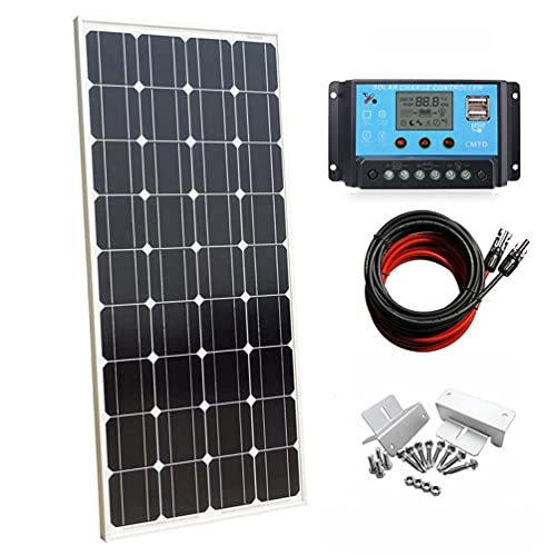 ANFIL 100 Watt 12 Volt NUOVO Pannello Solare a Celle Monocristalline Wafer di Classe A (Design Compatto) è costituito da celle solari monocristalline, che offrono la massima efficienza per spazio. Il vetro temperato ultra chiaro a basso contenuto di ferro con il 93% di trasmittanza può resistere alla grandine in modo efficace e fornire una lunga durata. Eccellente capacità di carico: resistere a vento forte (2400 Pa) e carichi di neve (5400 Pa)