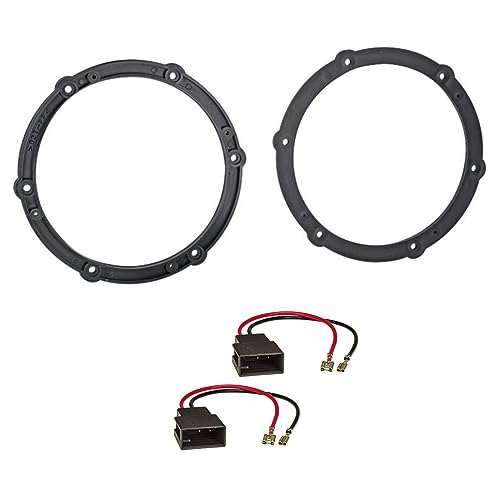 Sound-way Adaptateurs Aadres Anneaux pour Haut-parleurs Enceintes Speakers 16.5 cm / 165 mm Compatible avec Toyota Aygo, Proace/Citroen C1, C4, Jumpy, DS4 /...