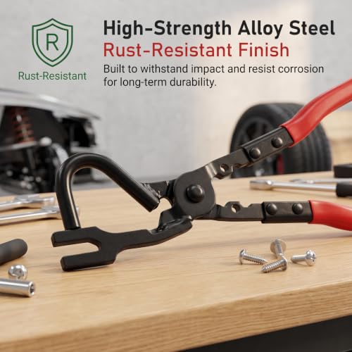 culycey Exhaust Hanger Removal Tool, Rust-Resistant Exhaust Hanger Pliers Removal Tool, Universal Support Separation Pliers for Most Cars and Trucks (Red) by Culycey - Used condition - Image 6