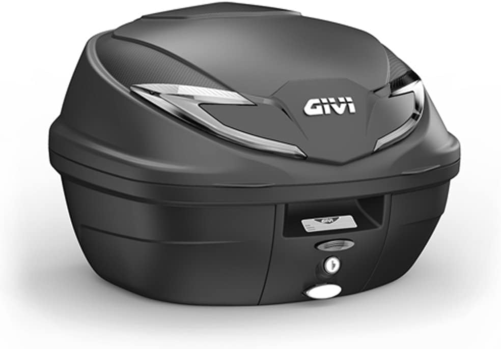 Givi Top Case B360NT2 - 36 Liter Universalplatte und Rückenlehne inklusive - Topcase für Motorrad / Scooter - Monolock-Platte und E131S Rückenpolster - Italienischer Qualitätsstandard