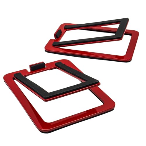 Image of Audioengine DS1M Metal Speaker Stands Pair - Desktop Speaker Stands | for Computer Speakers, Studio Monitors and Bookshelf Speakers - Red