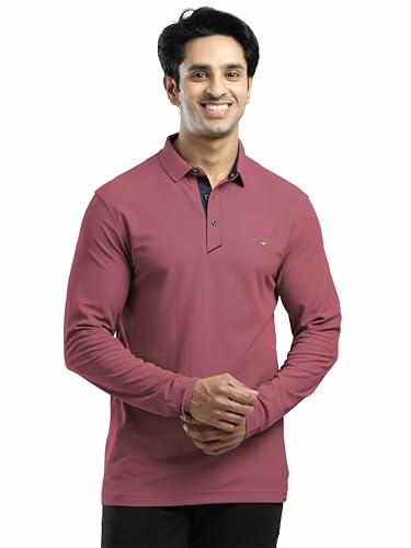 Image of STELLERS Men's Full Sleeve Polo T-Shirt | Feather Touch Feel | Odour Resistant | Wrinkle Free | Quick Dry | Stretchable | Lightweight | Anti-Static | UV Resistance | Anti-Microbial