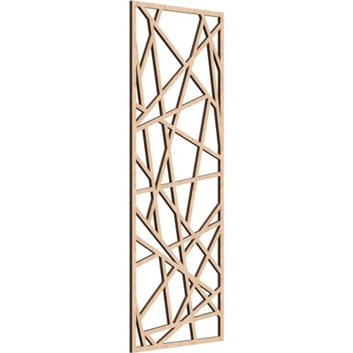 Image of Conway Decorative Pierced Fretwork Wood Wall Panels, 17 3 /8 inchW x 44 3 /8 inchH x 3 /8 inchT, Red Oak
