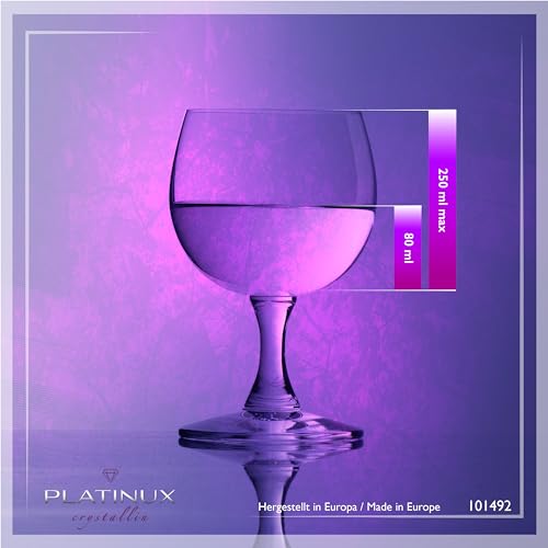 Verres à vin PLATINUX de 250 ml en verre Crystalline à offrir pour une crémaillère - 4