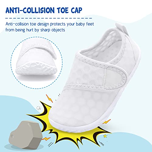 Image of LeIsfIt Toddler Water Shoes Boys Girls Barefoot Aqua Socks Kids Breathable Quick-Dry Swim Shoes for Beach Pool Surf
