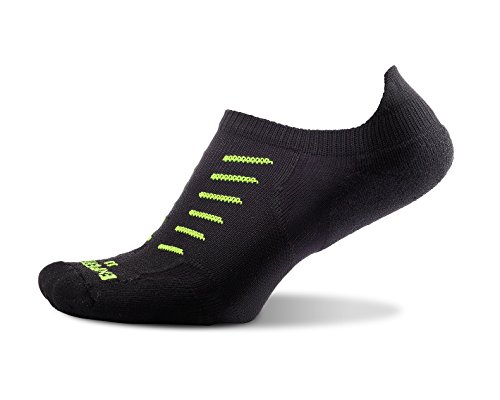 Thorlos Experia Unisex XCTU Multi-Sport Thin Padded No Show Sock, Black, Large