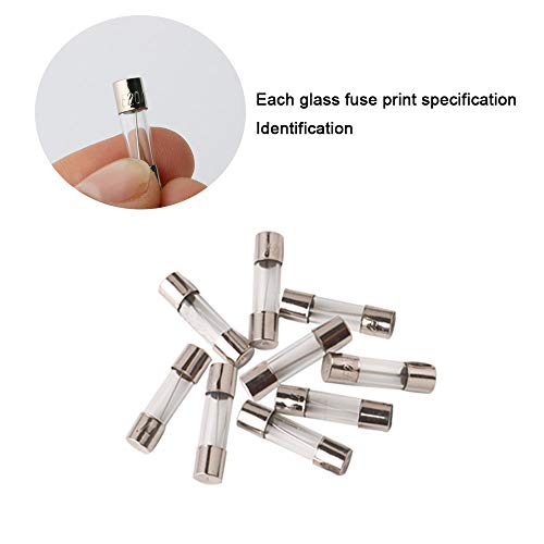 Qitindasen F145 Fularr 125Pcs 6X30Mm Professional Car Fast-Blow Glass Tube Fuse Kit: 100Pcs Quick Blow Glass Tube Fuse + 20Pcs Fuse Seat + 5Pcs Inline Screw Type Fuse Holder thumb #4