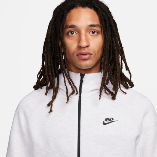 Nike Sportswear Tech Fleece Windrunner Men's Full-Zip Hoodie (Birch Heather/Black, FB7921-051) Size XX-Large4