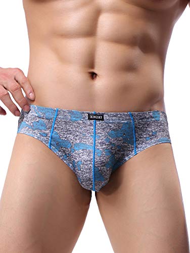 iKingsky Men's Camouflage Briefs Sexy Low Rise Pouch Underwear2