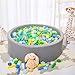 STARBOLO Ball Pit Balls for Toddlers - Macaron 200 Ball Pit Balls Crush Proof Plastic Toy Balls for Toddlers Ball Pits, Ball Pit Play Tent, Baby Pool Water Toys(Mixed Green)