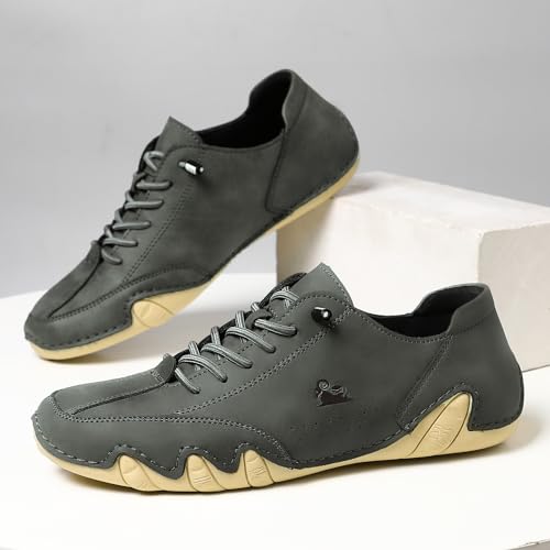 Image of Driving Shoes for Men Casual Slip Ons Mens Fashion Shoes Comfort Handmade Chukka Dress Casual Shoes