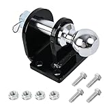 Attelage Remorque,Barre de remorquage Droite à Tige Longue,Tête sphérique de 70,8 mm,4 Trous pour vis,Convient à Tous Les modèles de véhicules,avec visserie