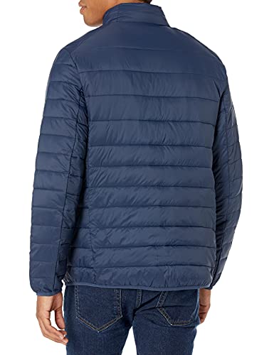 Amazon Essentials Men's Lightweight Water-Resistant Packable Puffer Jacket, Navy, X-Large