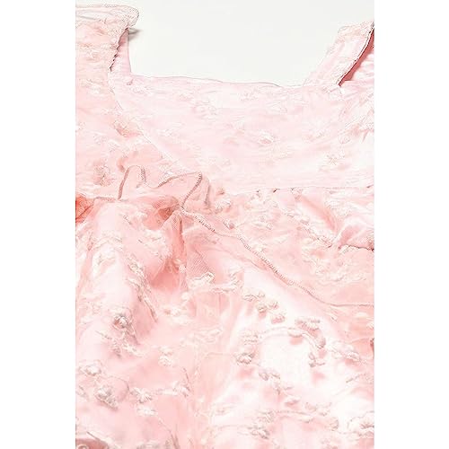 Image of BIBA Solid Rayon Round Neck Girls Dress