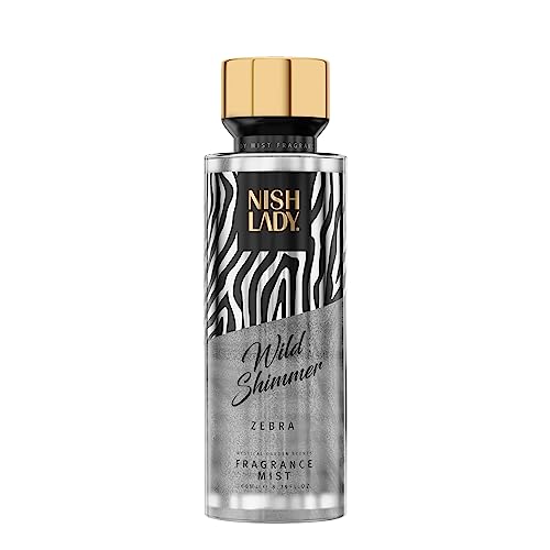 Nishlady Wild Shimmer Zebra Body Mist Spray 260 ml - Bruma Corporal Perfumada
