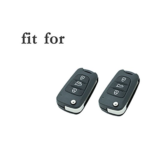 BROVACS Silicone Cover Protector Case Holder Skin Jacket Compatible with HYUNDAI KIA 3 Button Flip Remote Key Fob CV2152 Yellow - Image 3