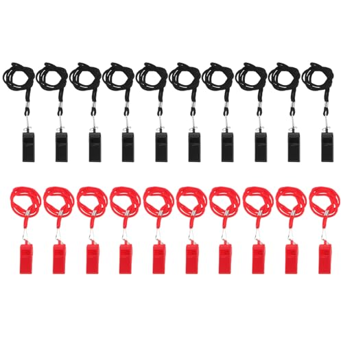 Set de 20 silbatos deportivos con cordón plástico miniatura 1