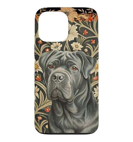 Blue Cane Corso William Morris �t���[�����A�[�g �X�}�z�P�[�X iPhone 13 Pro Max �p