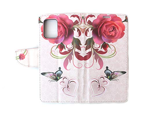 Image of Sharp Icon flip Cover for Oneplus 11R 5G Designer Fancy Printed Wallet flip case Cover - Rose Butterfly