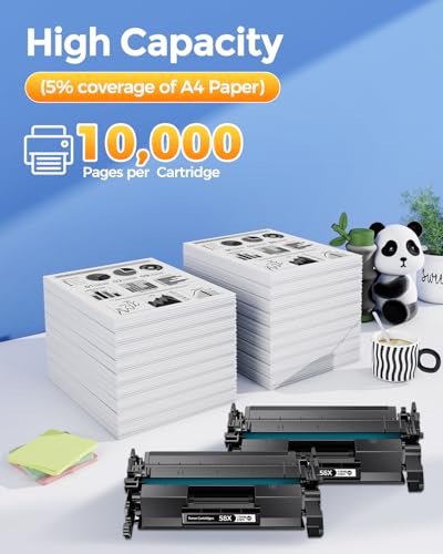 Image of 58X Toner Cartridge Black Compatible for HP 58X CF258X High Yield Toner Cartridge for HP LaserJet Pro M404n M404dn MFP M428fdw M428fdn M428dw Printer with Chip 2 Pack