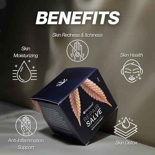Image of Repair Salve 50 GM - 100% Pure & Natural Himalyan Hemp | Psoriasis, Dertmatitis & Eczema-prone & Sensitive Skin Moisturizing Balm | Fast Absorbing | Repair Skin Allergies, Cuts & Rashes