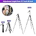 MOSISO 58 inch Camera Phone Tripod Stand,Lightweight Travel Tripod with Tablet Phone Mount for Mirrorless Camera/Cellphone/Projector/Ring Light/Spotting Scopes,for Vlogging/Shooting,6.6lb Load,Black
