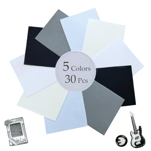 Image of 30Pcs Stiff Felt Sheets, 1mm Thick Felt Fabric Squares for Sewing & DIY