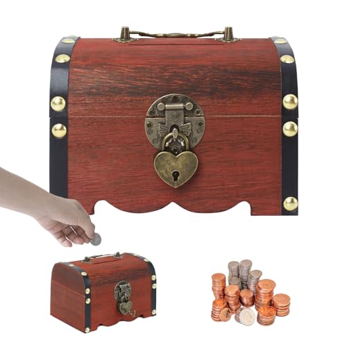 Gwezmxs Sparbüchsen, Abschließbar Spardose, Sparschwein mit Schloss und...