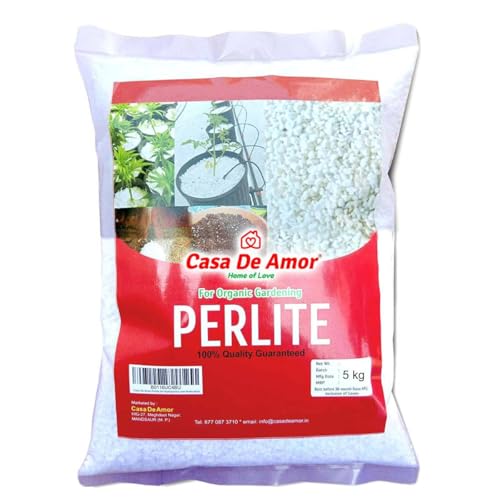 Image of Casa De Amor Perlite for Hydroponics & Horticulture Terrace Gardening Soil Conditioner Healthy Root Growth Retains Moisture Allows Aeration- 5 kg