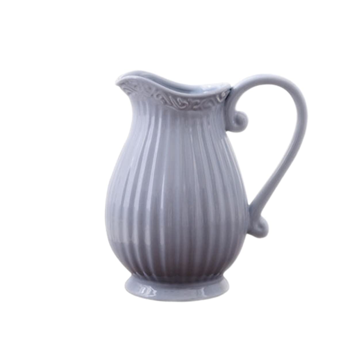 Dekor Milch Geschenke für die Verzierung Rustikaler Tisch Weiß Schlafzimmer Töpfe Stil Krug Mitteltopf Bauernhaus Blumenvasen Küche Vintage Büro Wohnen Dekorative Arrangements Wasser (Farbe: Grau, Gr