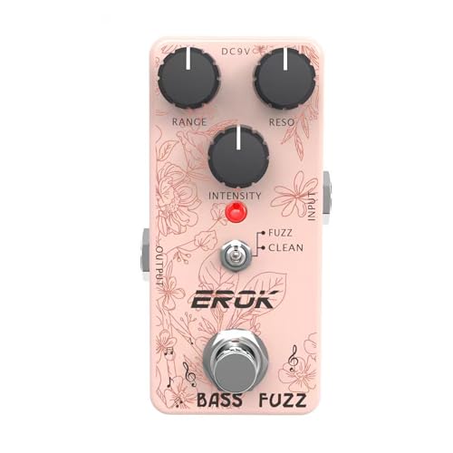 EROK Bass Fuzz Pedal,with Dynamic Band-Pass Filter, Dual Modes (Fuzz/Clean), RANGE/RESO/INTENSITY...