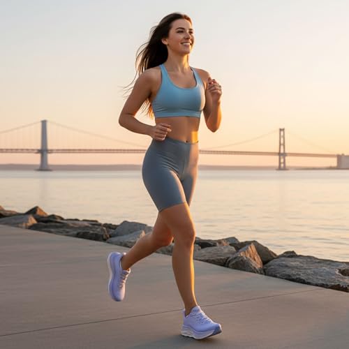Image of Vilanva Women's Comfortable Walking Shoes Cushion Running Tennis Shoes Non-Slip Workout Gym Athletic Breathable Trendy Fashion Sneakers