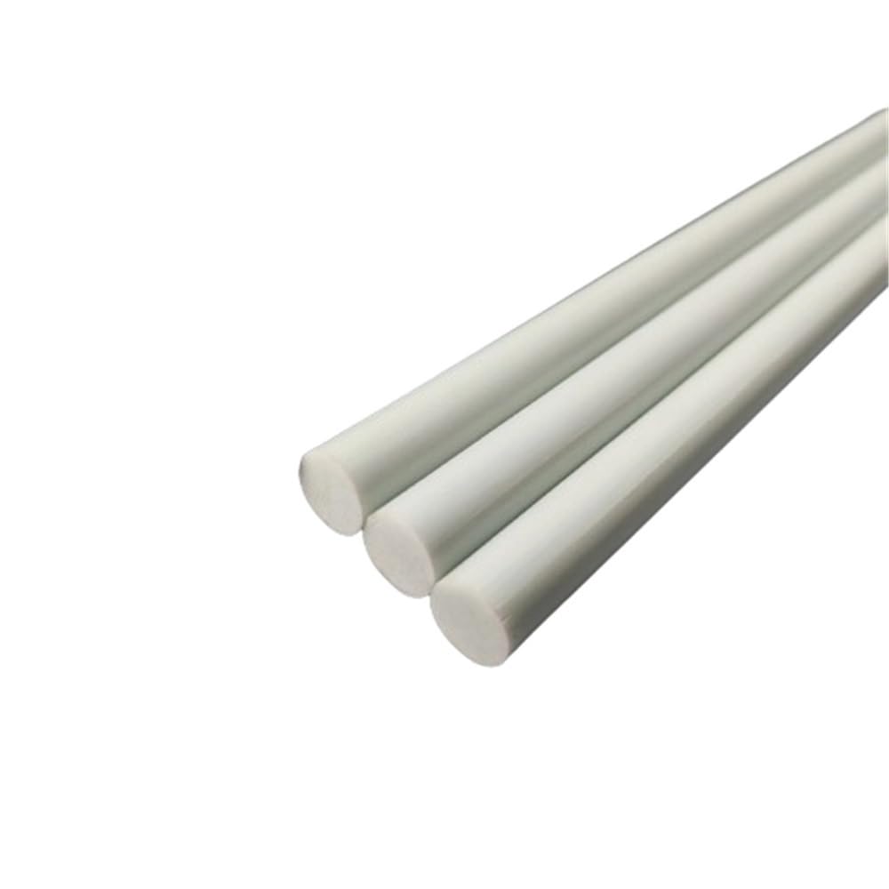 Lot de 10 tiges en fibre de verre blanche, longueur 500 mm, diamètre de la barre en fibre de verre 0,8 mm à 10 mm(9.0)