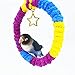 Barn Eleven Bird Swing, Cage Hanging Toys Coral Fleece Swing Bite Resistance Perches Toy Parrot Toy Boredom Breaker for Budgie, Cockatiels, Conures, Finches, Small Parakeets (Small)