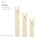 Renashed 45pcs 21.5 Inch Nylon Invisible Zippers for Tailor Sewer Sewing Craft Crafter's Special (Beige)