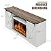 AMERLIFE Fireplace TV Stand with Sliding Barn Door for TVs up to 73