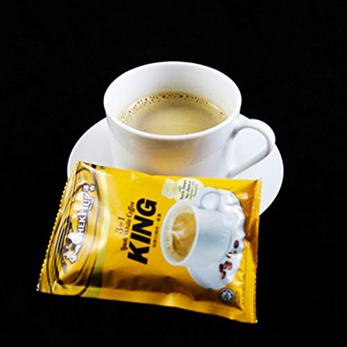 Malasia famoso Chek Hup Instant Ipoh Café blanco con bajo GI Premium Rock Sugar por Ametsus (3 en 1 KING (4 paquetes) - Imagen 4