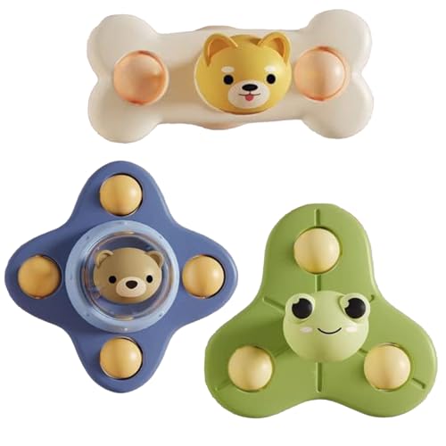 Image of Snaptron Spinner Toy for Baby, Bath and Activity Toys for 6 Month to 1+ Year Old, Montessori Suction Spinners, Stick and Spin
